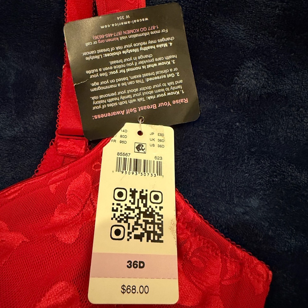 Wacoal Scarlet Floral Lace Bra - Picture 2 of 6